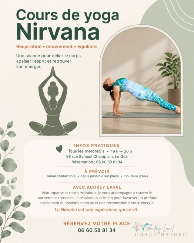 C’est officiel les cours sont lancés pour le Yoga Nirvana au NeHo centre tous les mercredis ✨ de 19h à 20h